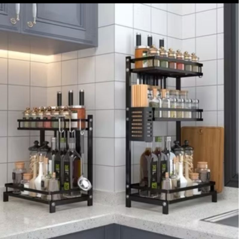 RAK BUMBU DAPUR STAINLESS STEEL/ RAK PENYIMPANAN DAPUR / RAK BUMBU