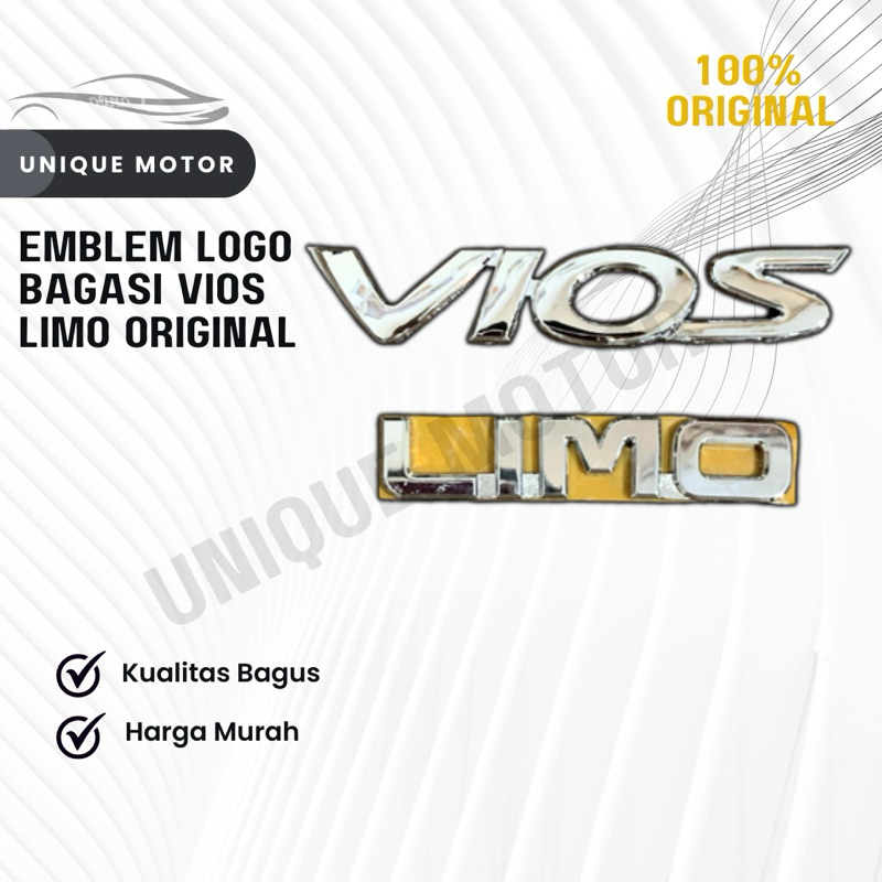 EMBLEM LOGO BAGASI VIOS LIMO ORIGINAL