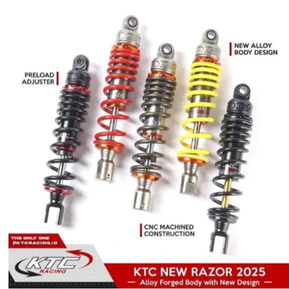 Shock shok sok belakang KTC 300 mm all mio j smile M3 sporty  beat karbu Vario 110 300 mm TITANIUM
