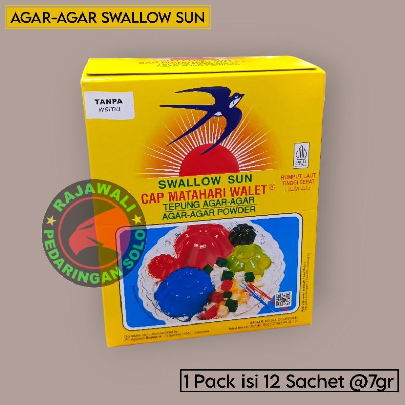 

AGAR AGAR SWALLOW SUN CAP MATAHARI WALET 1 PACK isi 12 Sachet