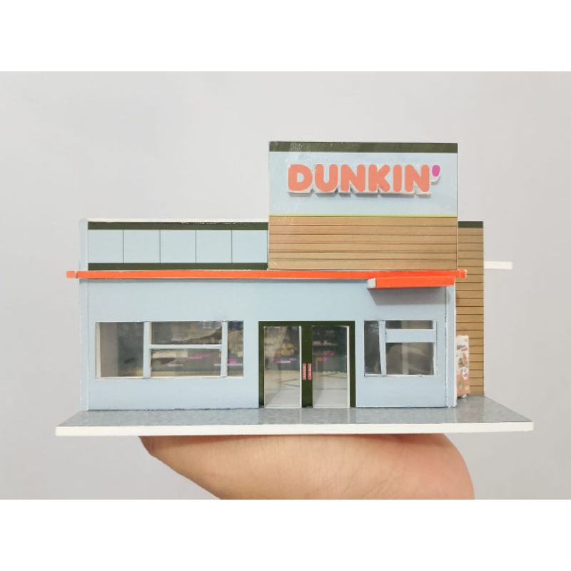 DIORAMA / MINIATUR DUNKIN DONUT'S BAHAN FULL PVC BOARD 3MM