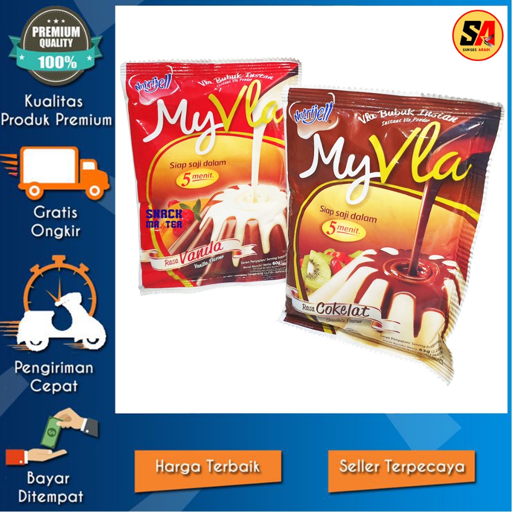 

NUTRIJELL MY VLA INSTANT ALL VARIAN VANILLA / COKLAT 60 GR