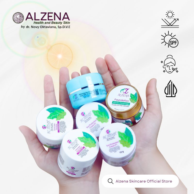 SUNSCREEN PREMIUM ALZENA SKINCARE || DAY CREAM PERLINDUNGAN 100% ORIGINAL || AMAN BPOM || HALAL MUI