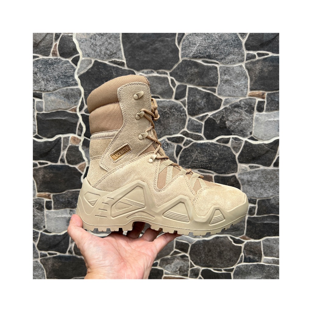Sepatu Combat PDL Blackwater Hi-BLW PRO 9-Inch - Sepatu Gunung Warna GURUN