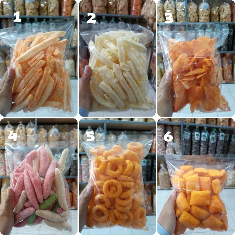 

Aneka snack serba 5.000 / cemilan camilan 5.000 bebas pilih varian rasa/jenis cemilan yang berbeda