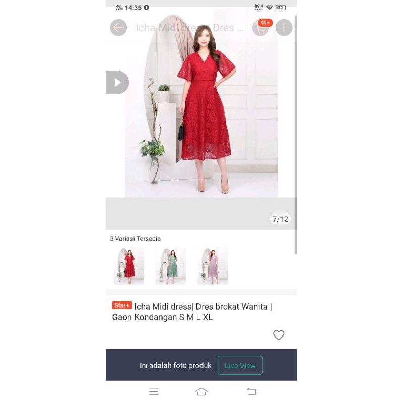 dress brokat wanita/gaun kondangan