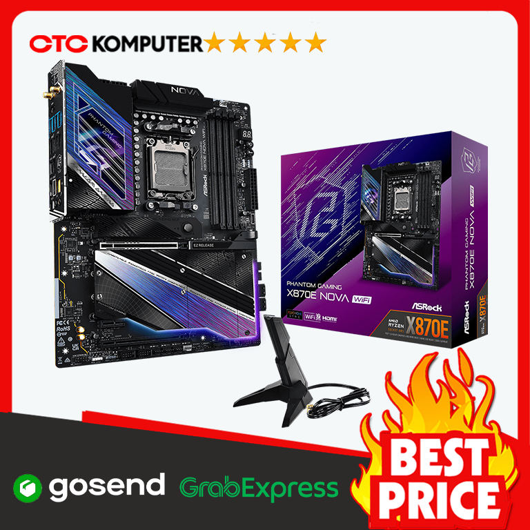 ASRock X870E Nova WiFi Motherboard AMD AM5 DDR5