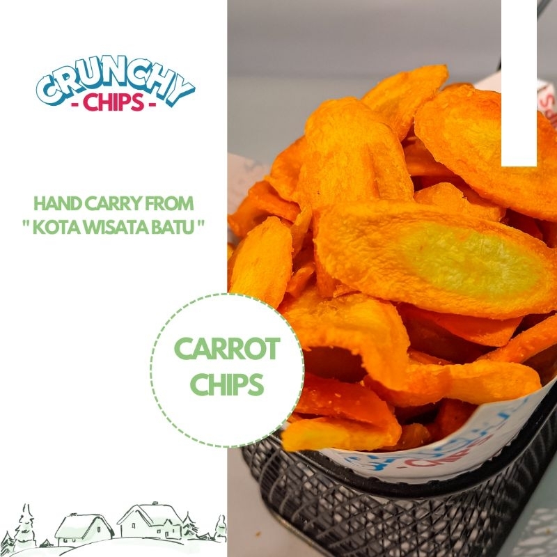 

Carrot Chips ( Keripik Wortel ) Kemasan 200 Gr Oleh - Oleh Khas KOTA WISATA BATU