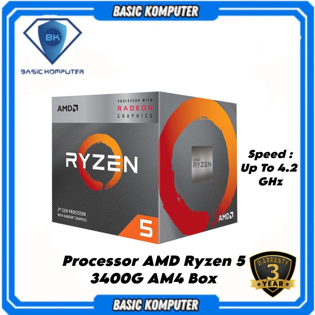 PROCESSOR AMD RYZEN 5 3400G 3.7 GHZ BOX
