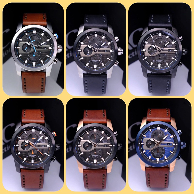 Jam Tangan Alexandre Christie Pria AC 6562 MC / AC 6562 / 6562 Original Chronograph Garansi Resmi 1