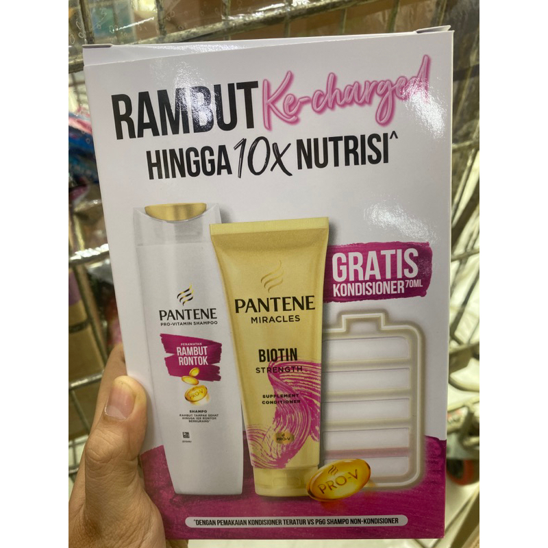 PAKET HEMAT SHAMPOO PANTENE HAIRFALL  + CONDITIONER