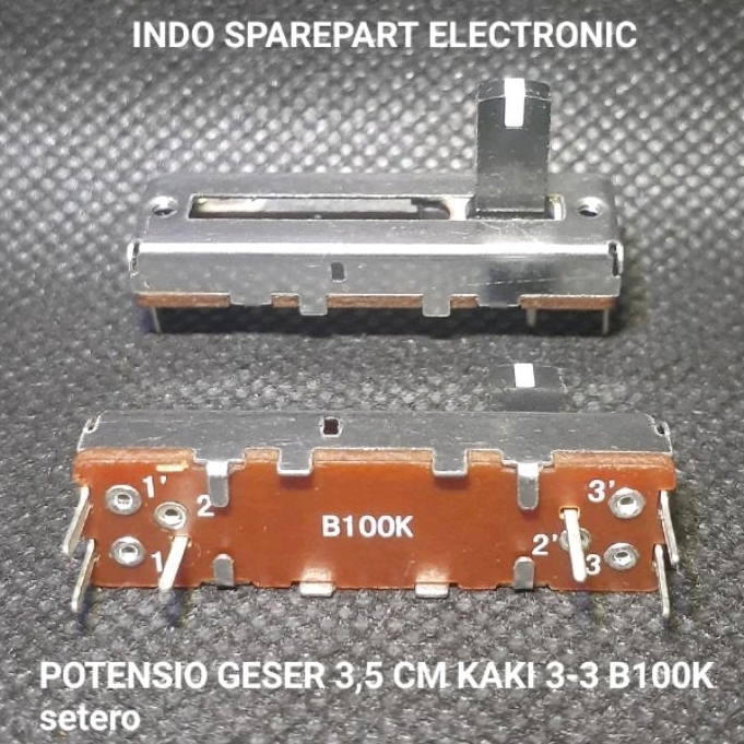 POTENSIO GESER 3,5 cm kaki 3-3 B100K setreo