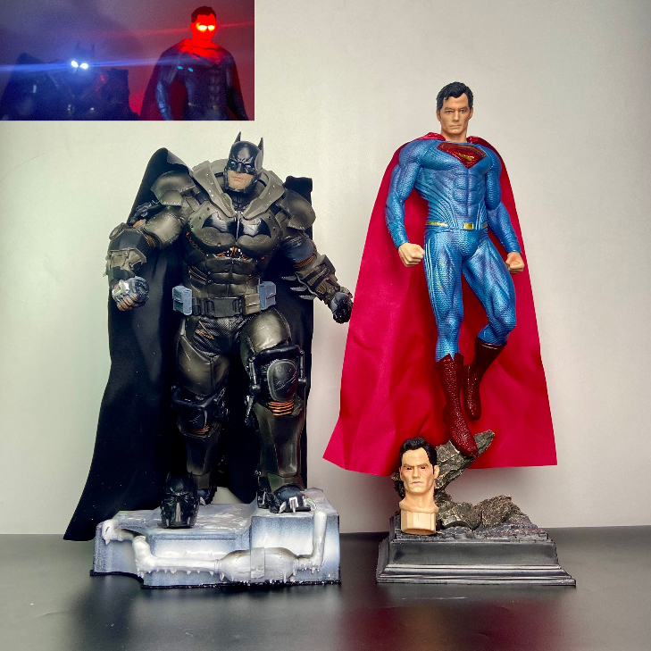 [ Foto Asli ] Statue Marvel Superman [ JND Studio ] - Batman Jumbo LED Design