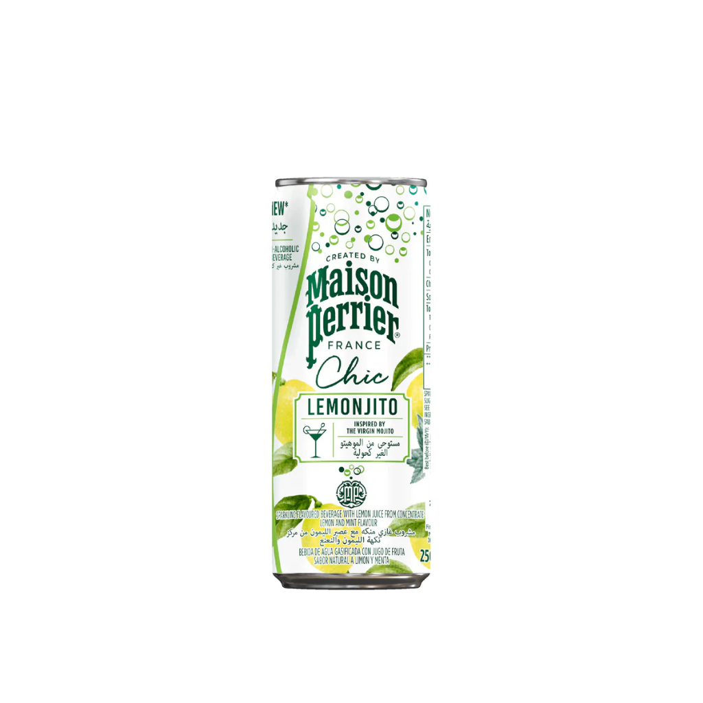 

Maison Perrier Carbonated Sparkling Mineral Water Chic Lemonjito 250ml [24 Kaleng]
