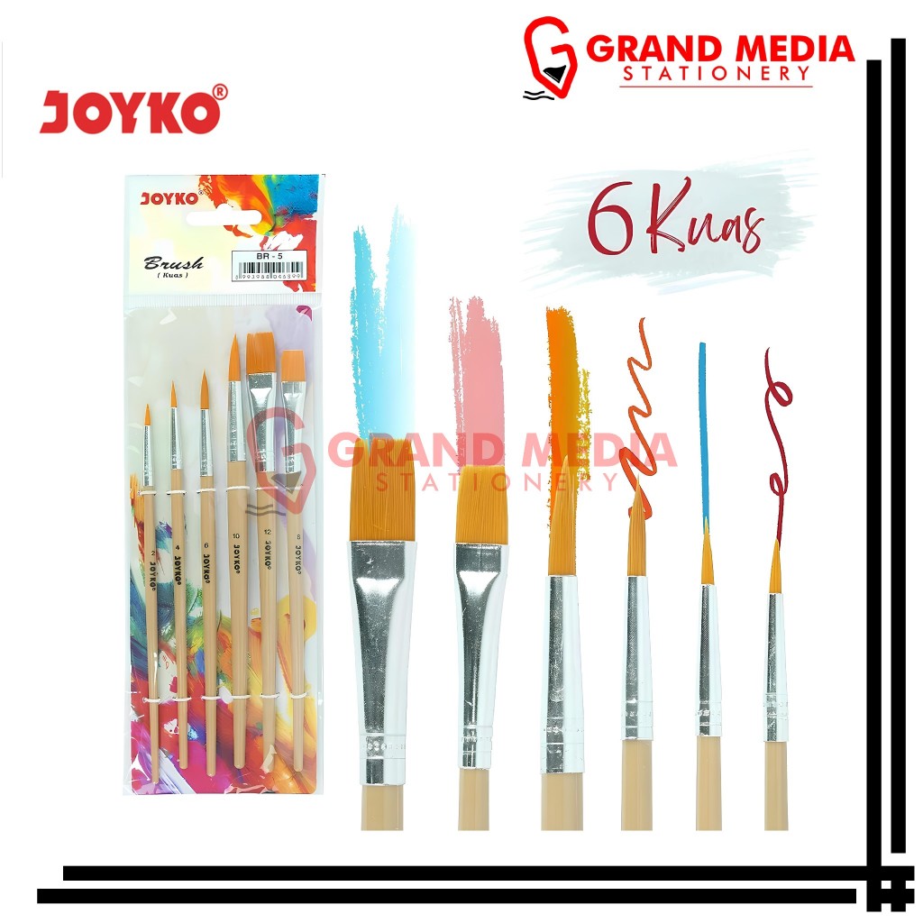 

[GRAND MEDIA] KUAS CAT AIR / CAT MINYAK / BRUSH / LUKIS / ACRYLIC / JOYKO BR-5