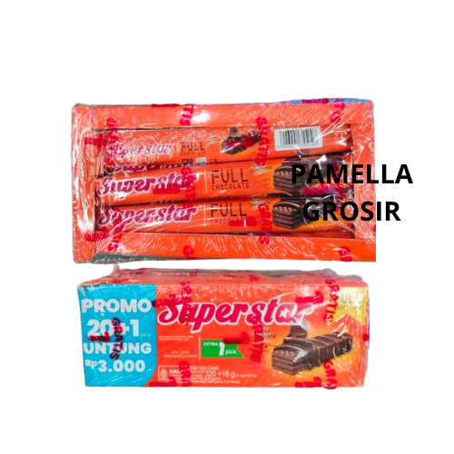 

WAFER COKLAT SUPERSTAR BOX 18 GR ISI (20+1)