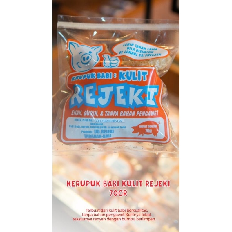 

OLEH-OLEH BALI// Kerupuk Babi Kulit Rejeki 70gr