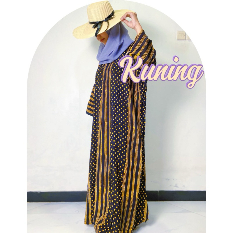 KAFTAN BATIK CAP PREMIUM KAIN RAYON TEBAL DAN ADEM
