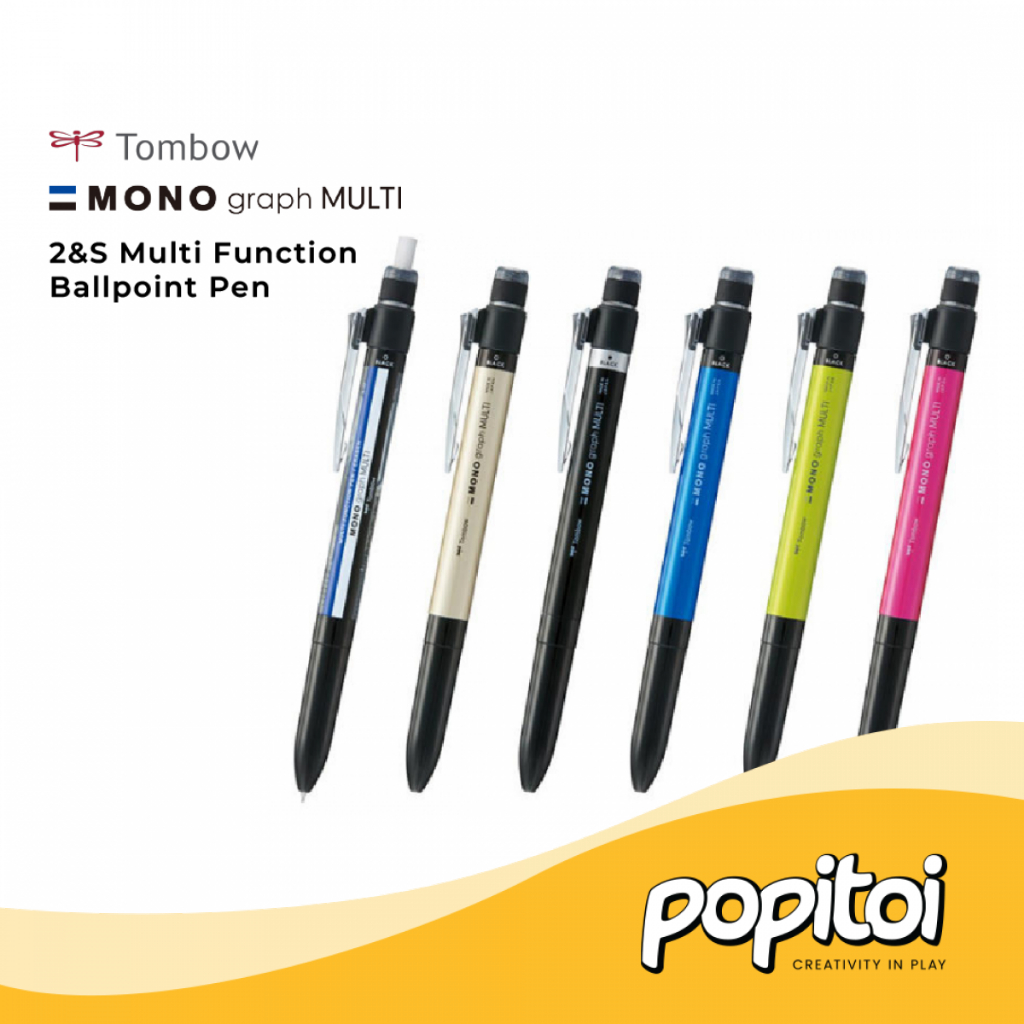 

Tombow Mono Graph 2S Multi Function Ballpoint Pen 0.5 mm | 2&S 2+1 Pulpen Mechanical Pencil