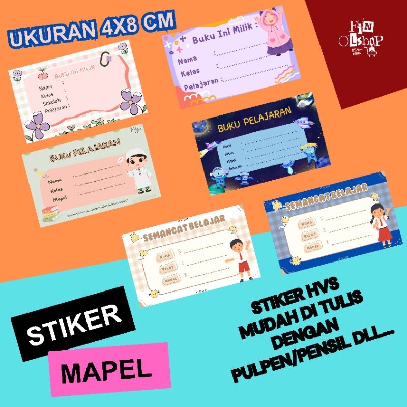 

Label Buku Pelajaran Sekolah - Stiker Mata Pelajaran