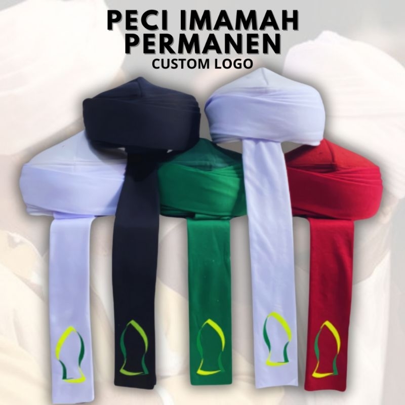 Se-paling MURAH Sorban imamah permanen LOGO (motif terompah) ukuran 1,5 m 3 m 5 m bisa COD imamah so