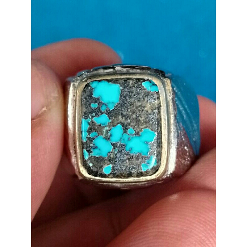 CINCIN BATU PIRUS PERSIA BIRU PANCI DIM KANTORAN