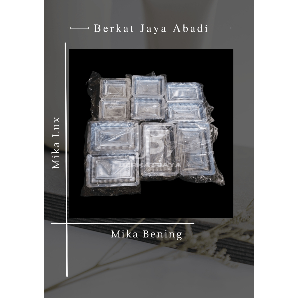 (100Pcs) Plastik mika makanan mika kue wadah kue makanan merk lux