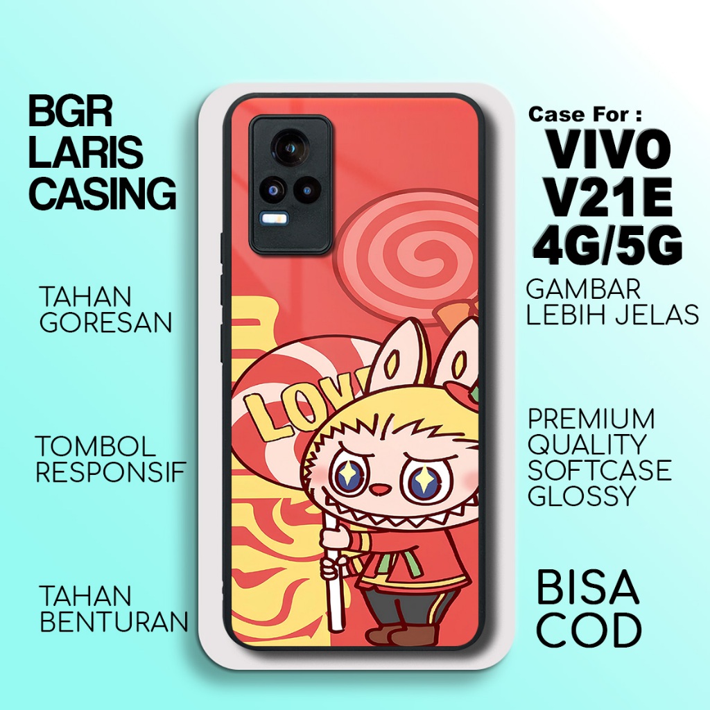 Case Vivo V21E 4G Terbaru Labubu Casing Vivo V21E 5G Termurah Hardcase Softcase Glossy Terlaris