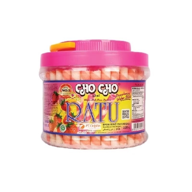 

Cho Cho Ratu wafer stick roll rasa stroberi 320gr
