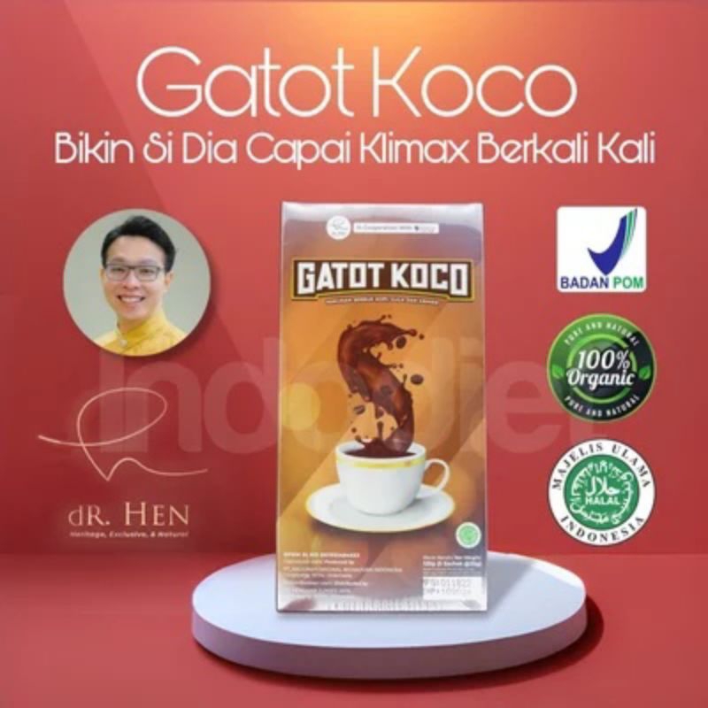 KOPI GATOT KOCO 1BOX 5 SACHET COFFEE ASLI BPOM BY DR.RICHARD LEE