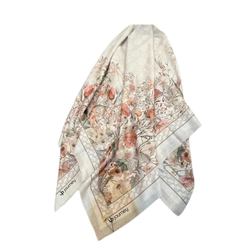 DENAY KW MOTIF CHANEL / DIOR TERBARU HIJAB / JILBAB SEGI EMPAT LASER CUT BAHAN VOAL