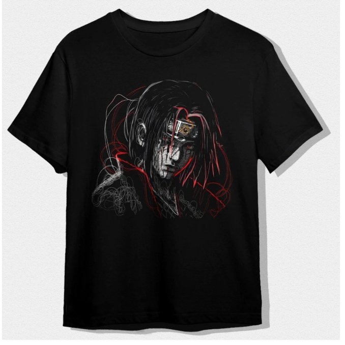 【COD】CDDY.ID - Premium Japanese Streetwear - T-Shirt Naruto - Itachi Fiber - DS0258 T-shirt