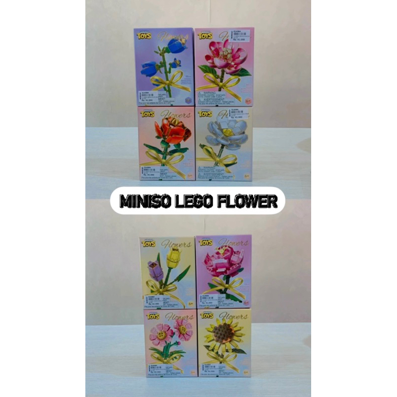 MINISO BUILDING BLOCK FLOWER / LEGO BUNGA