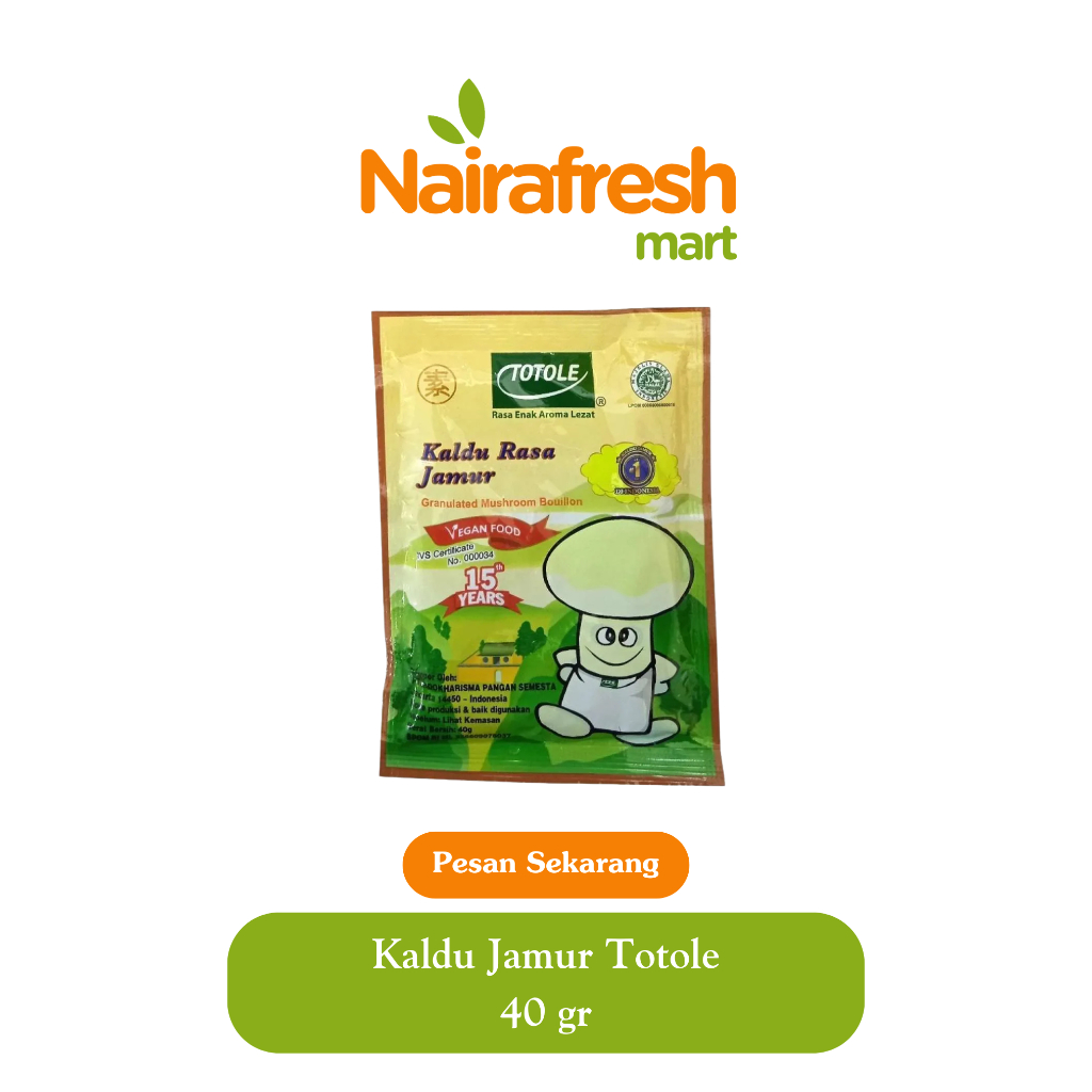 

Nairafreshmart Kaldu Jamur Totole 40 gr