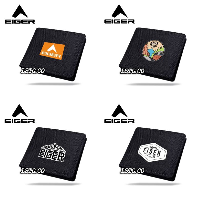 Dompet Kanvas Gunung Logo Premium - Dompet Lipat Resleting Fashion Outdoor Murah Pria Wanita - E Wal