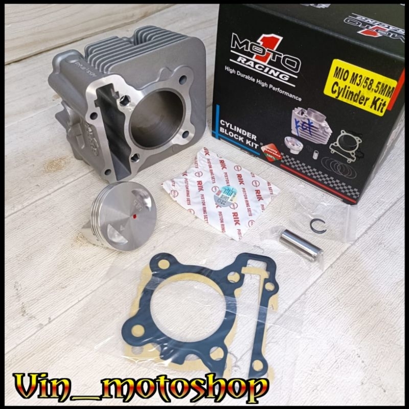 Blok Seher Bore Up Moto 1 Racing Mio M3 / Fino 125 / Xride 125 / Mio Soul 125 ukuran 58,5mm