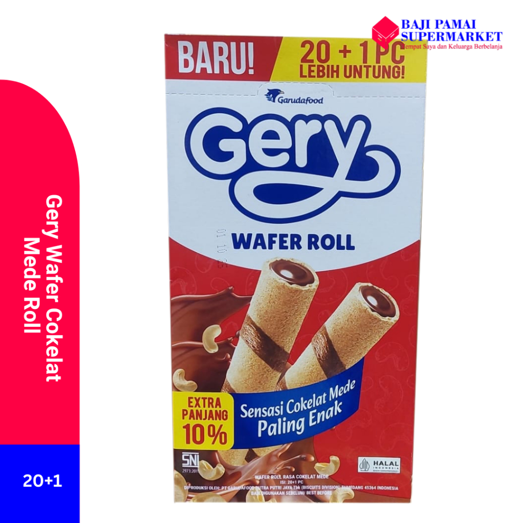 

Gery Wafer Cokelat Mede Roll isi 20+1