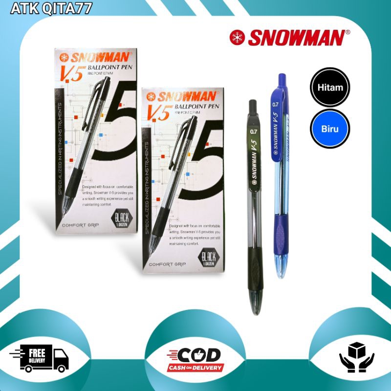

1pcs Pen Snowman V5 / Ballpoint Pen - Pena Snowman