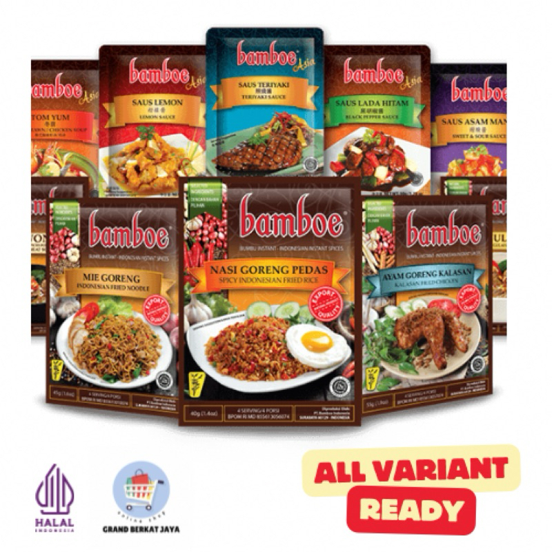 

Bamboe Bumbu Dapur Instant all varian rendang rawon