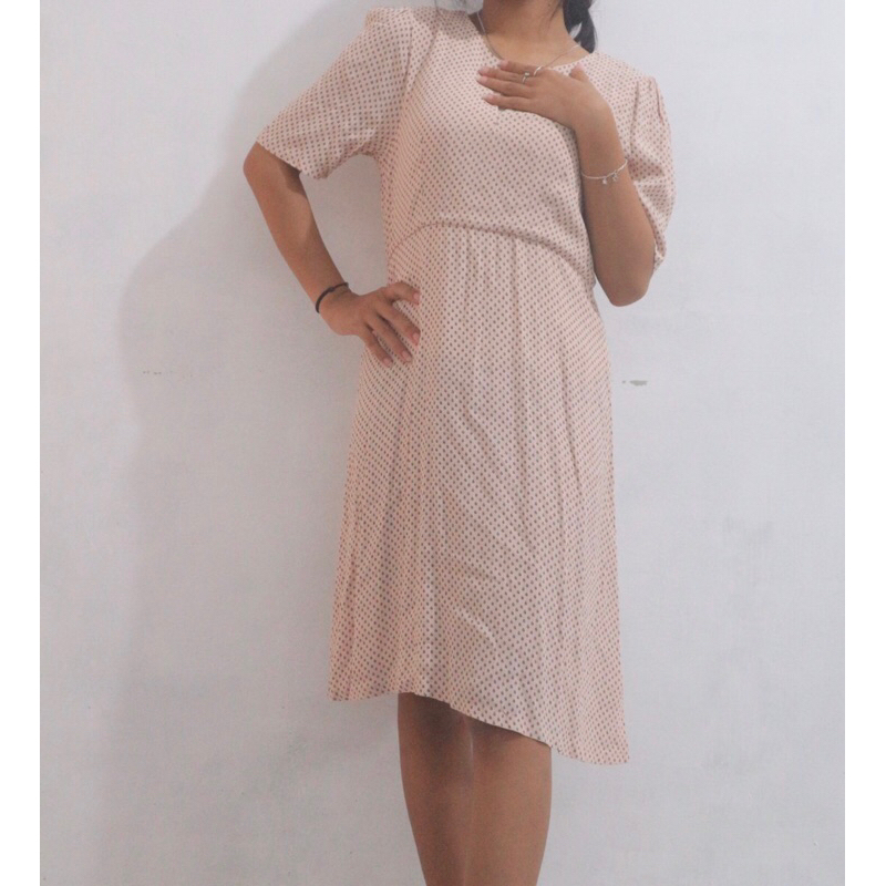 mini dress coklat muda
