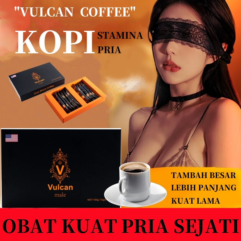 VULCAN Coffe Kopi Kuat Pria Obat Kuat dan Tahan Lama Stamina Pria Dewasa Pembesar Pennis Dan Tahan L