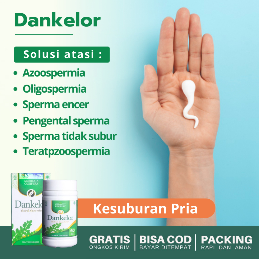 DANKELOR Vitamin Penyubur Sperma, Pengental Sperma, Azoospermia, Obat Sperma Encer, Penambah Sperma 