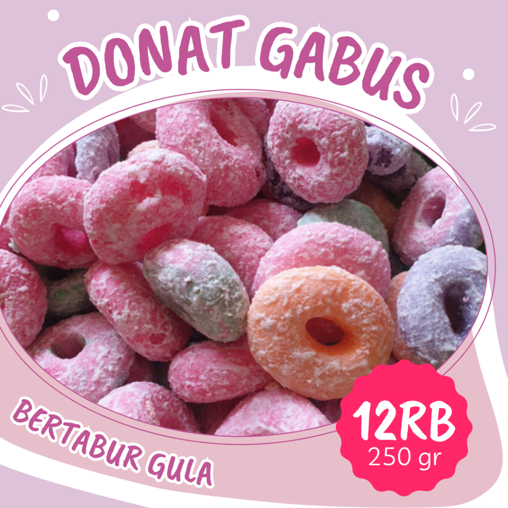 

Gabus Donat Getas Manis Bertabur Gula Aneka Warna