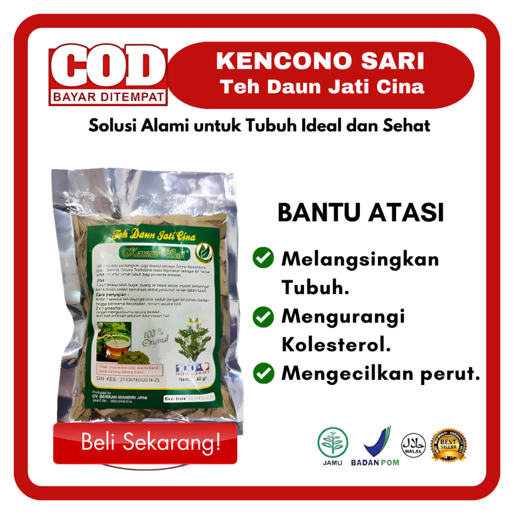 

KENCONO SARI - Teh Jati Cina Curah 40gr | Teh Pelangsing - Diet