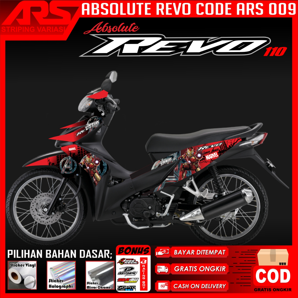 Striping List Semi Full Body Motor Revo Absolute 110 - Sticker Striping Motor Revo Absolute Avengers