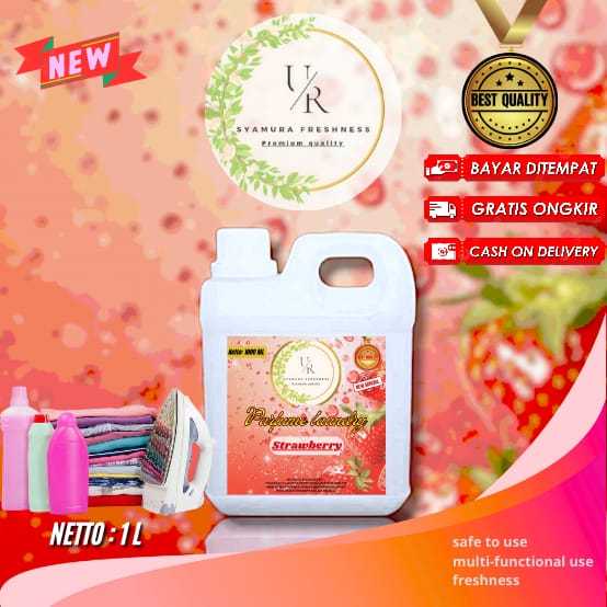 •PARFUM LAUNDRY AROMA STRAWBERRY 1 LITER - MURAH - WANGI DAN TAHAN LAMA - BISA BAYAR DI TEMPAT