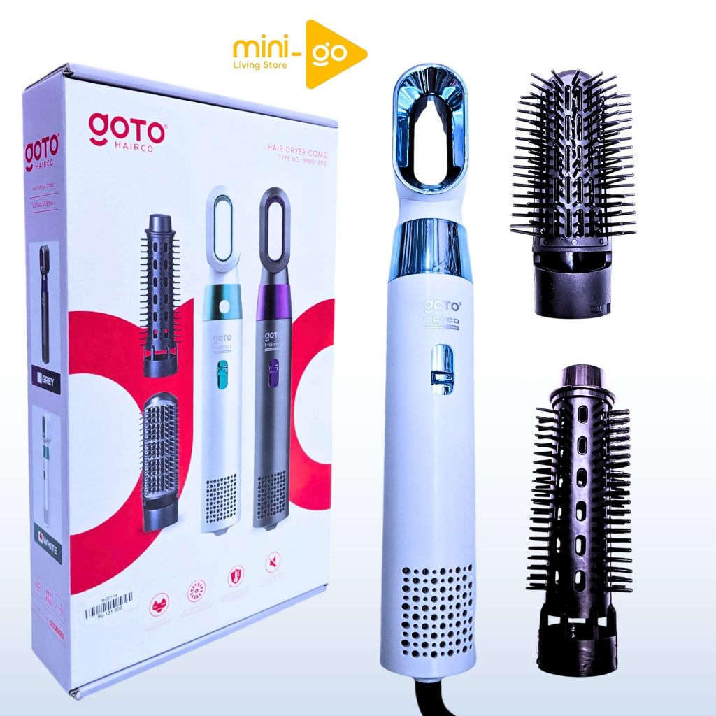GOTO HAIR DRYER COMB HAIRCO WHITE