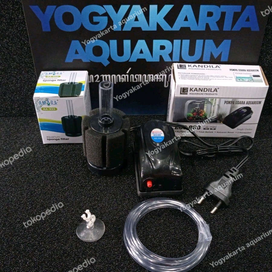 Paket lengkap sponge filter aerator komplit