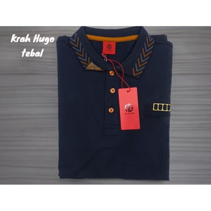 Kaos kerah HG selection dewasa / baju cowok/ kaos kerah polo shirt impor priaKaos HUGO SELECTION Spa