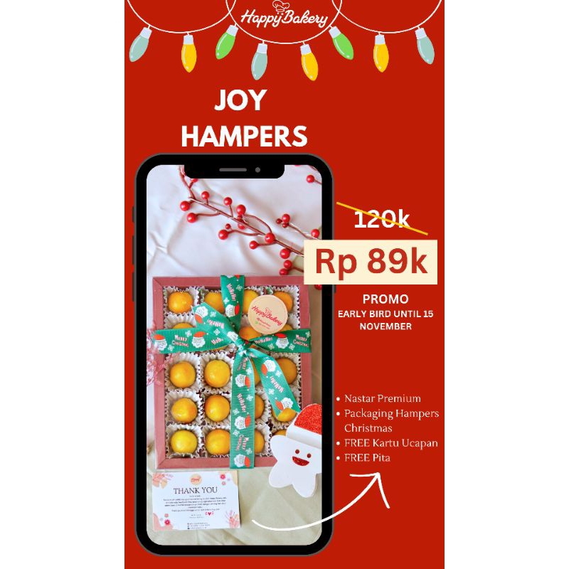 

HAMPERS NATAL KUE KERING HAPPY BAKERY
